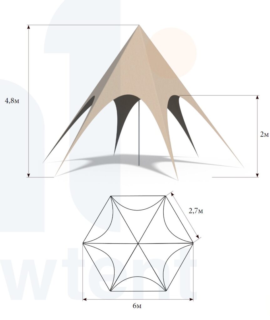 Namiot Gwiazda 6m
