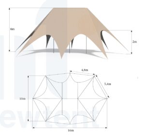 Namiot Gwiazda 16x10m