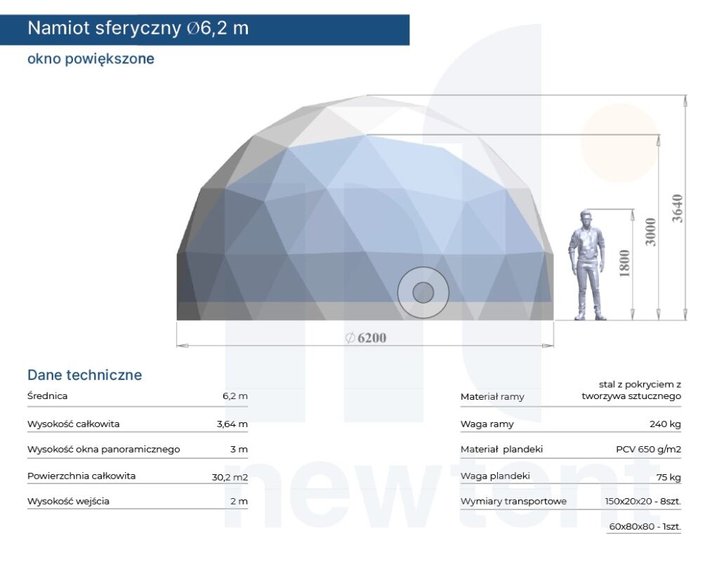 Namiot sferyczny 6,2m