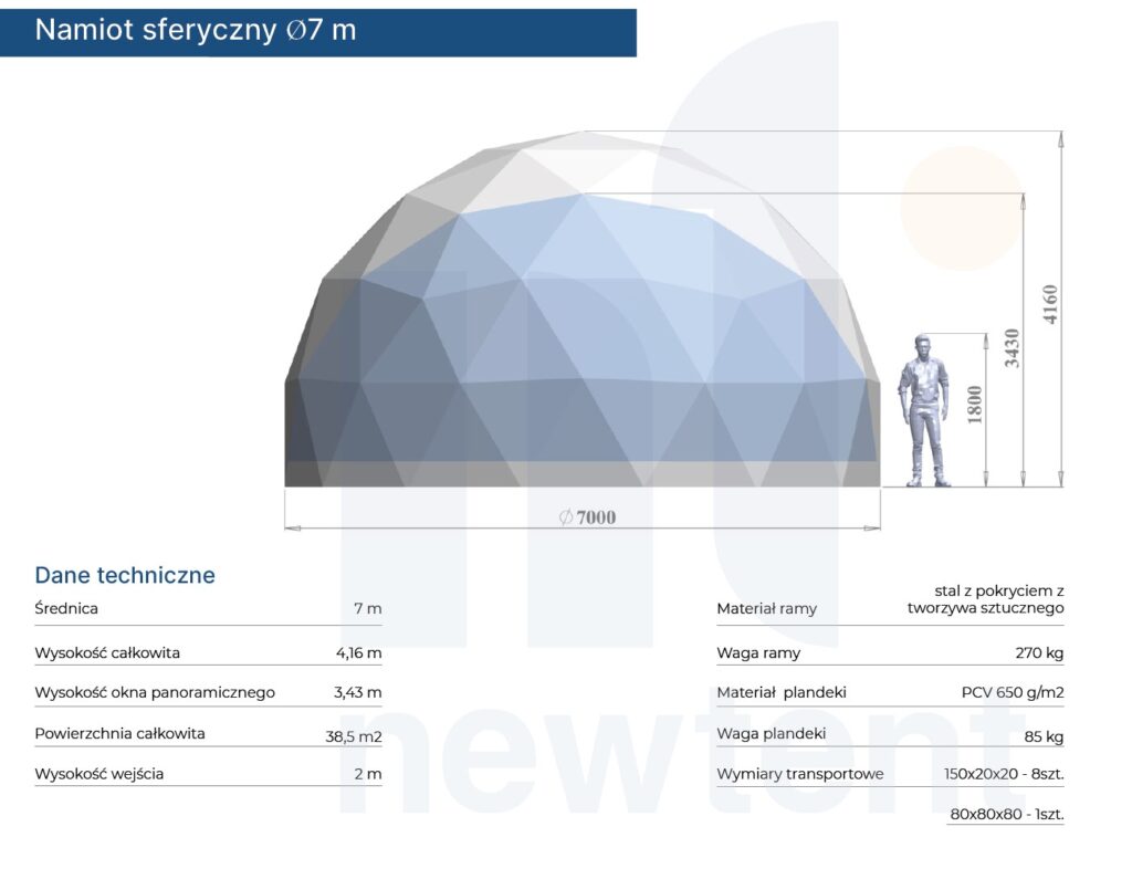 Namiot sferyczny 7m