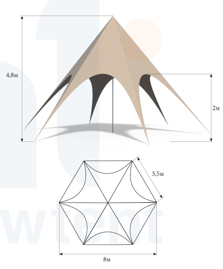 Namiot Gwiazda 8m