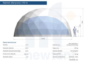 Namiot sferyczny 10m