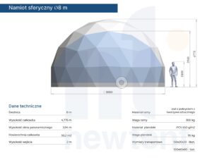 Namiot sferyczny 8m